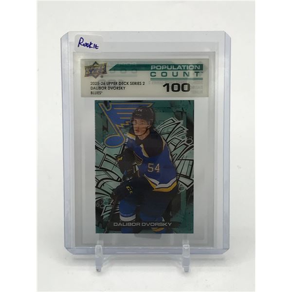 2025-26 UPPER DECK SERIES 2 DALIBOR DVORSKY ROOKIE TRADING CARD
