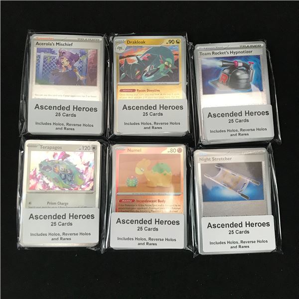 LOT OF 150 POKEMON TCG ASCENDED HEROES TRADING CARDS - INCLUDING RARES & HOLOS