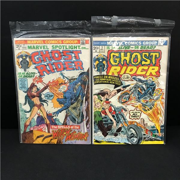 LOT OF 2 COMICS FEATURING GHOST RIDER - MARVEL COMICS