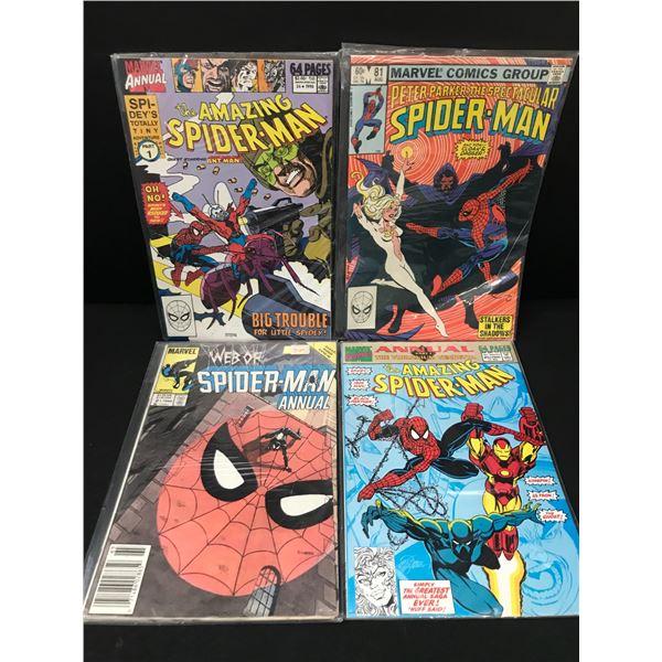 LOT OF 4 SPIDERMAN COMICS - MARVEL COMICS