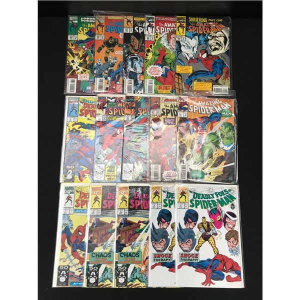 LOT OF 15 SPIDERMAN COMICS - MARVEL COMICS