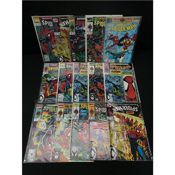 LOT OF 15 SPIDERMAN COMICS - MARVEL COMICS