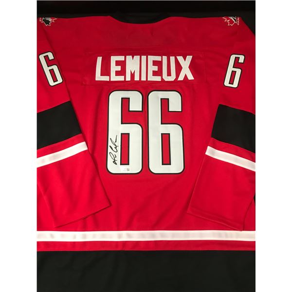 MARIO LEMIEUX SIGNED TEAM CANADA CUSTOM HOCKEY JERSEY - ACE COA