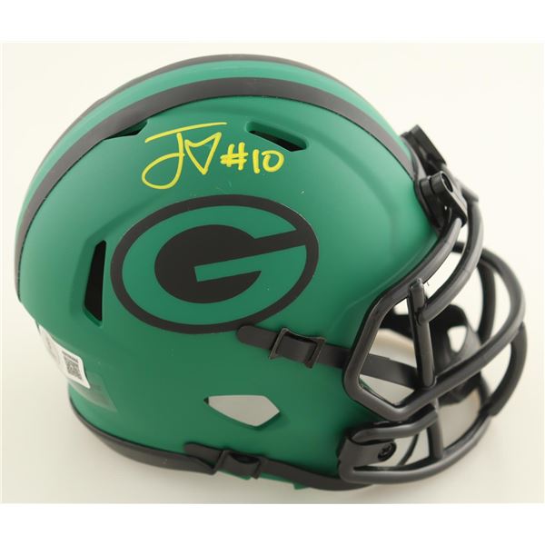 JORDAN LOVE SIGNED GREEN BAY MINI HELMET - BECKETT COA