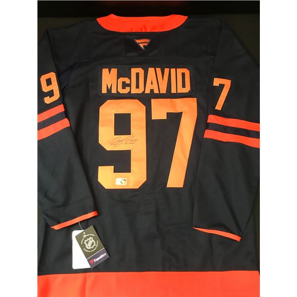 CONNOR MCDAVID SIGNED EDMONTON OILERS CUSTOM HOCKEY JERSEY - ELITE COA