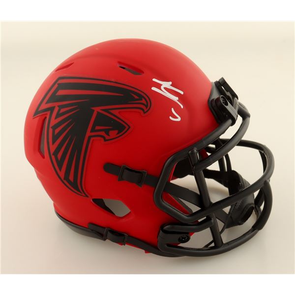 BIJAN ROBINSON SIGNED ATLANTA FALCONS MINI HELMET - BECKETT COA