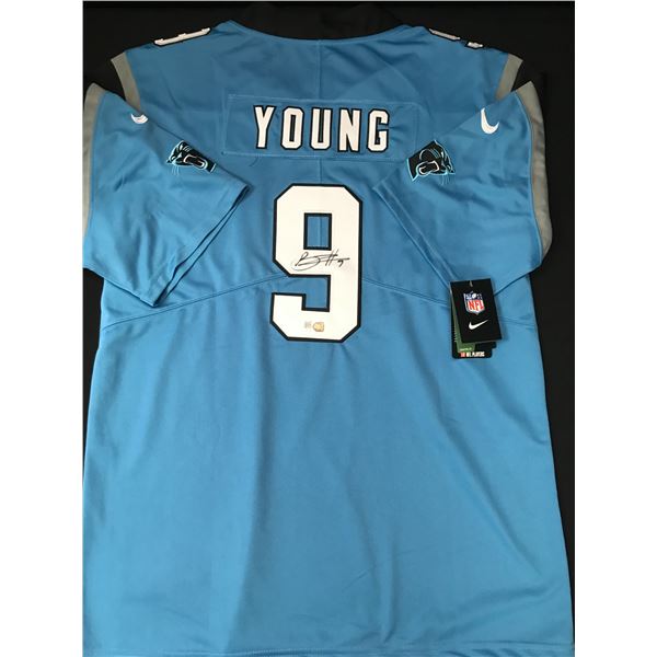 BRYCE YOUNG SIGNED CAROLINA PANTHERS CUSTOM JERSEY - ELITE COA