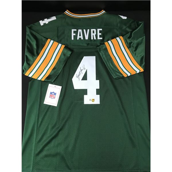 BRETT FAVRE SIGNED GREEN BAY PACKERS CUSTOM JERSEY - ELITE COA