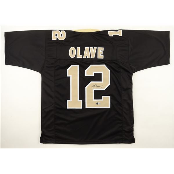 CHRIS OLAVE SIGNED FOOTBALL JERSEY - BECKETT COA
