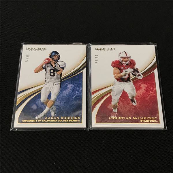 LOT OF 2 IMMACULATE COLLECTION COLLEGE FOOTBALL TRADING CARDS /99