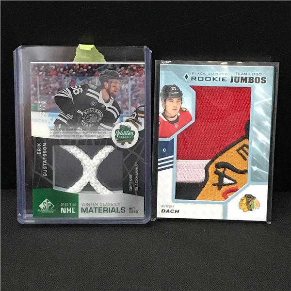 LOT OF 2 HOCKEY PATCH TRADING CARDS