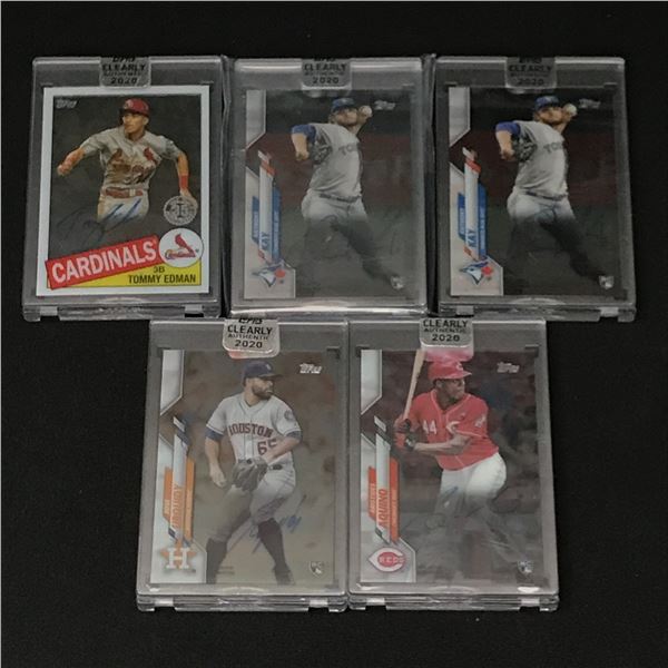 LOT OF 5 2020 TOPPS CLEARLY AUTHENTIC BASEBALL TRADING CARDS