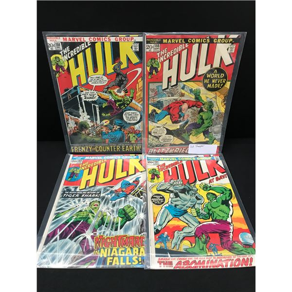 LOT OF 4 THE INCREDIBLE HULK COMICS - MARVEL COMICS