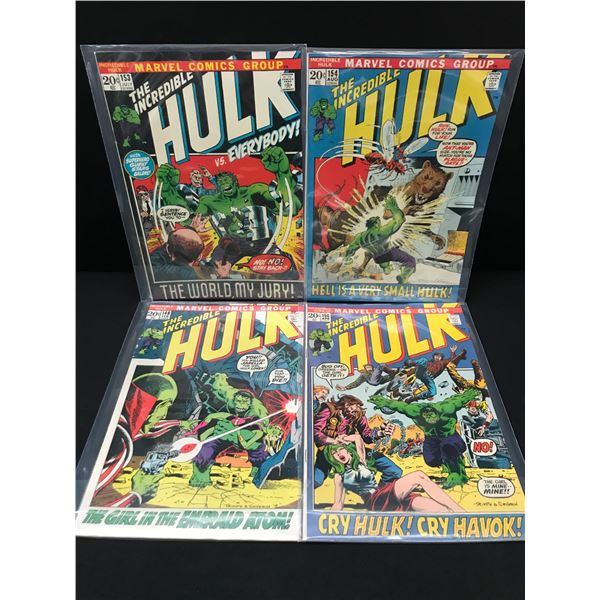 LOT OF 4 THE INCREDIBLE HULK COMICS - MARVEL COMICS