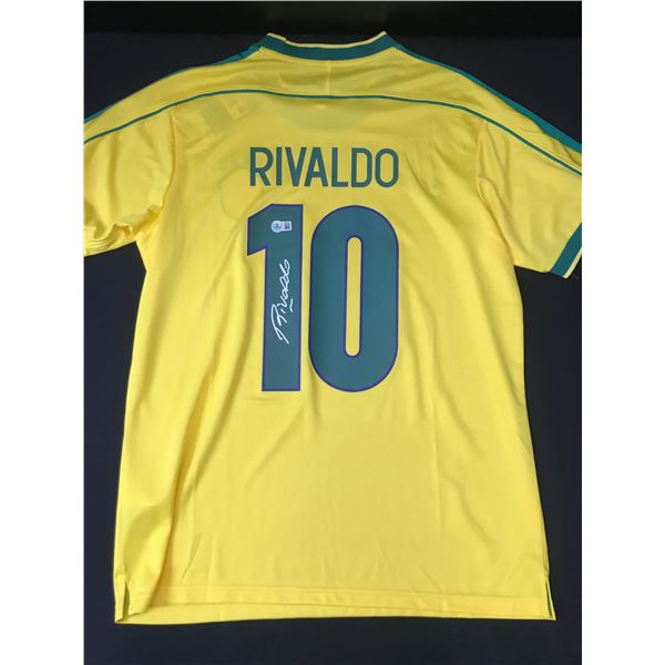 RIVALDO SIGNED BRASIL SOCCER JERSEY - BECKETT COA