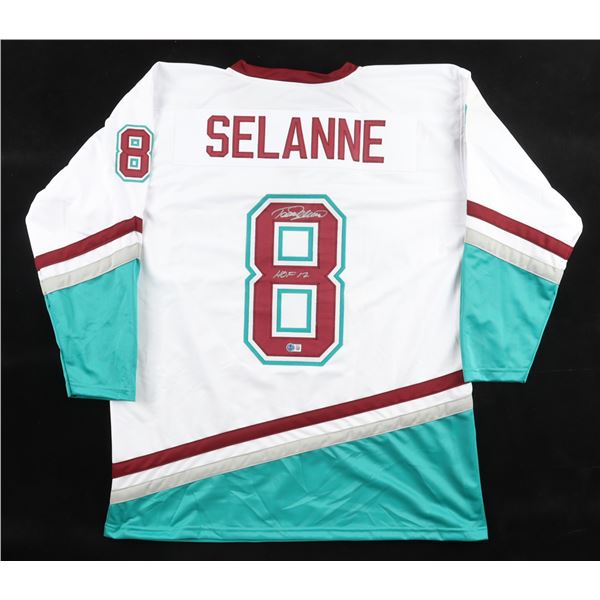 TEEMU SELANNE SIGNED ANAHEIM HOCKEY JERSEY - BECKETT COA