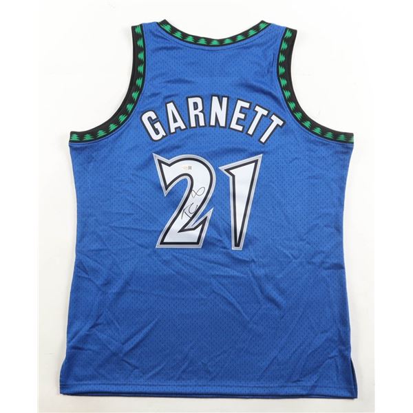 KEVIN GARNETT SIGNED MINNESOTA TIMBERWOLVES BASKETBALL JERSEY - JSA COA