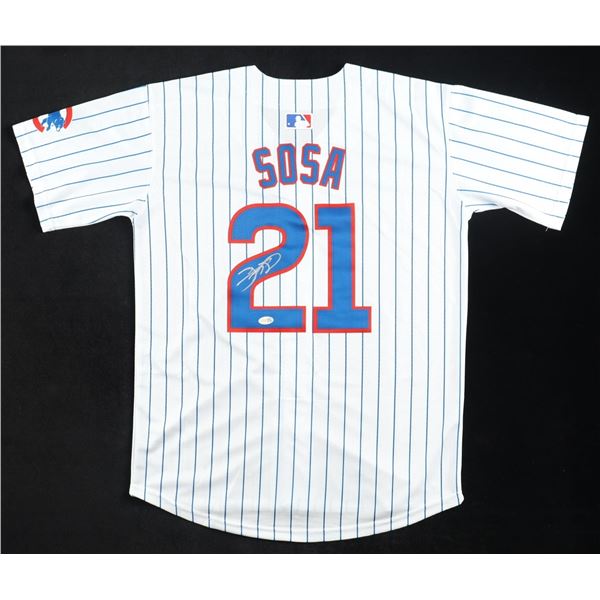 SAMMY SOSA SIGNED CHICAGO CUBS JERSEY - JSA COA