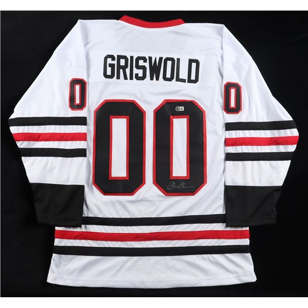 CHEVY CHASE SIGNED GRISWOLD HOCKEY JERSEY - BECKETT COA