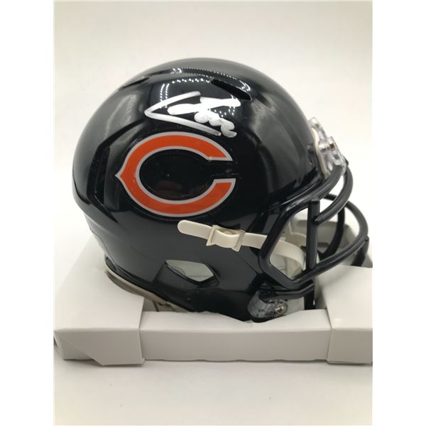 COLSTON LOVELAND SIGNED CHICAGO BEARS MINI HELMET - JSA COA