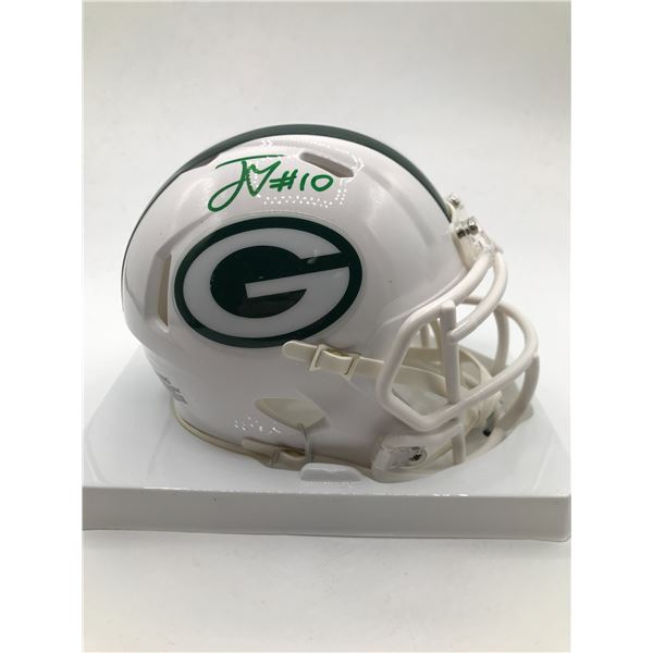 JORDAN LOVE SIGNED GREEN BAY PACKERS MINI HELMET - JSA COA