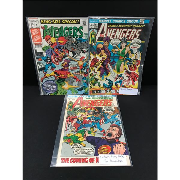 LOT OF 3 AVENGERS COMICS - MARVEL COMICS