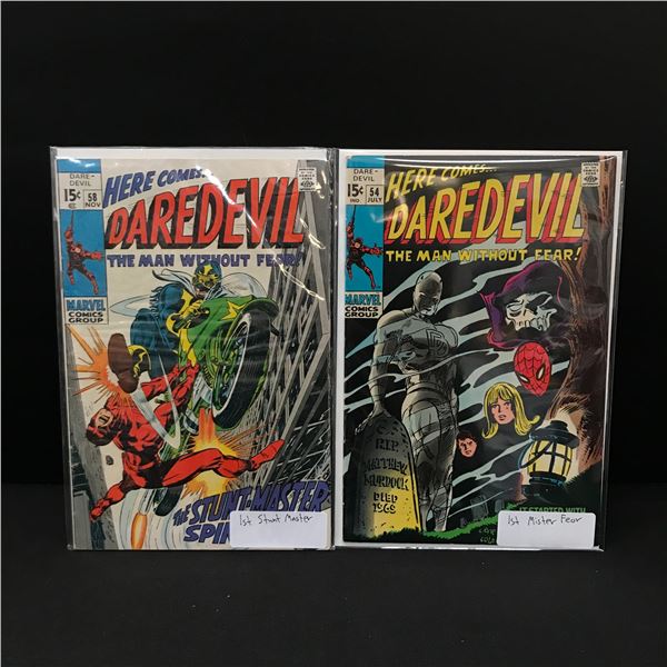 LOT OF 2 DAREDEVIL COMICS BOTH WITH 1ST APPS - MARVEL COMICS