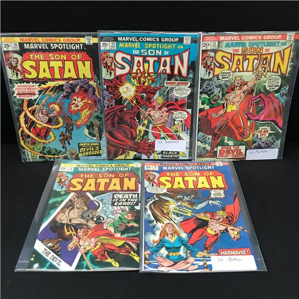 LOT OF 5 MARVEL SPOTLIGHT SON OF SATAN COMICS - MARVEL COMICS