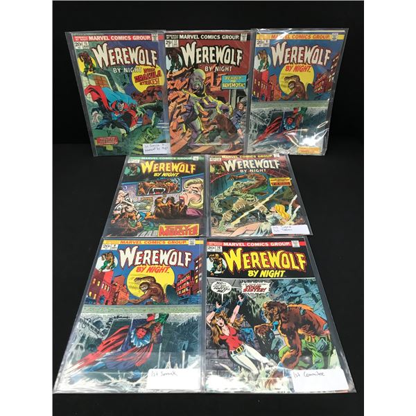 LOT OF 7 WEREWOLF BY NIGHT COMICS - MARVEL COMICS