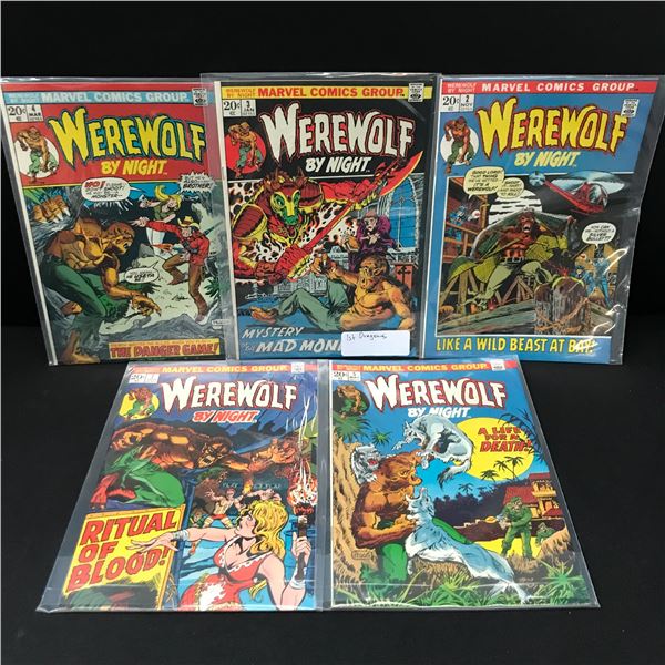 LOT OF 5 WEREWOLF BY NIGHT COMICS - MARVEL COMICS