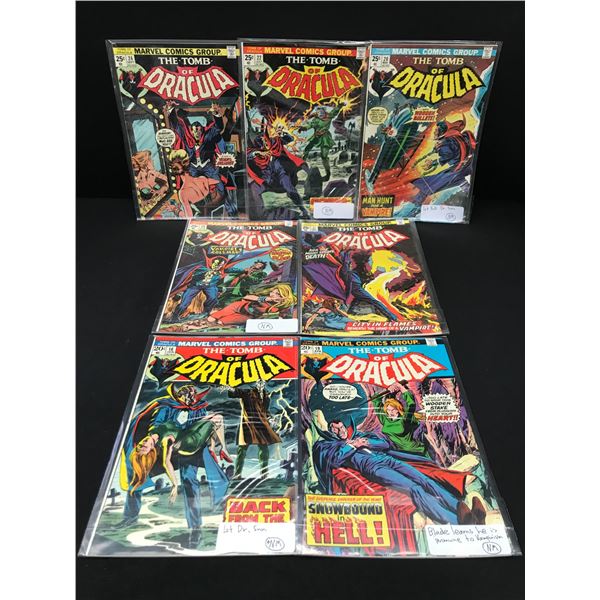 LOT OF 7 TOMB OF DRACULA COMICS - MARVEL COMICS