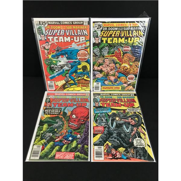 LOT OF 4 SUPER VILLAIN TEAM UP COMICS - MARVEL COMICS