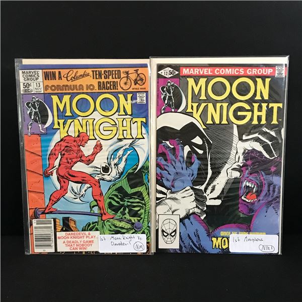 LOT OF 2 MOON KNIGHT COMICS #12 - #13 - MARVEL COMICS