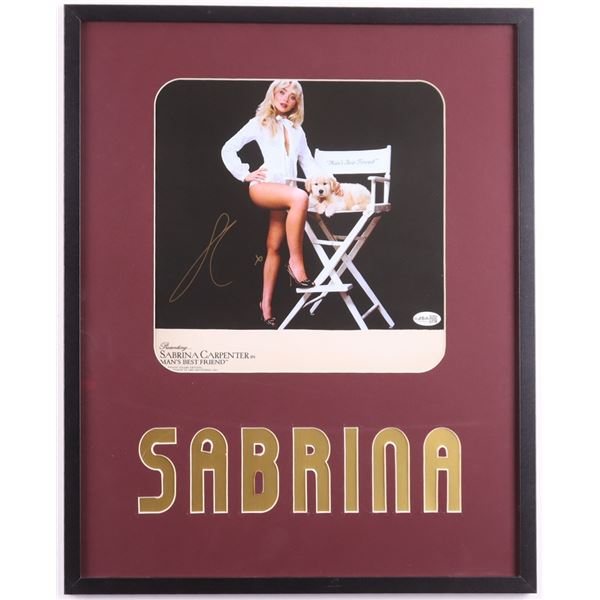SABRINA CARPENTER SIGNED AND FRAMED PRESENTATION PIECE - JSA COA