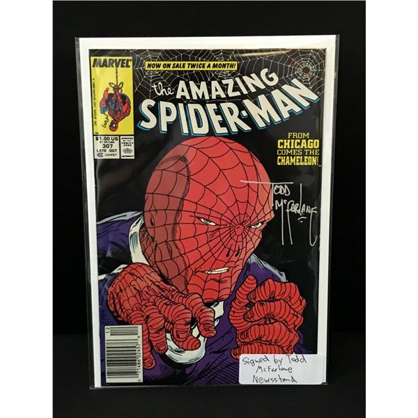 THE AMAZING SPIDERMAN #307 SIGNED BY TODD MCFARLANE - MARVEL COMICS