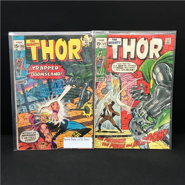LOT OF 2 MIGHTY THOR COMICS #182 - #183 - MARVEL COMICS