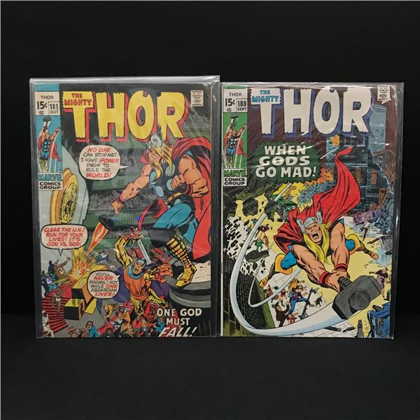 LOT OF 2 MIGHTY THOR COMICS #180 - #181 - MARVEL COMICS