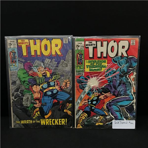 LOT OF 2 MIGHTY THOR COMICS #170 - #171 - MARVEL COMICS