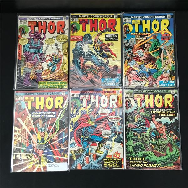 LOT OF 6 MIGHTY THOR COMICS - MARVEL COMICS
