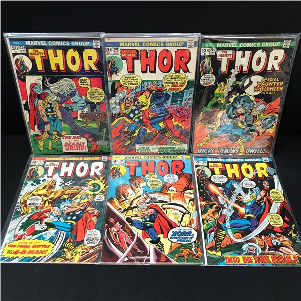 LOT OF 6 MIGHTY THOR COMICS - MARVEL COMICS