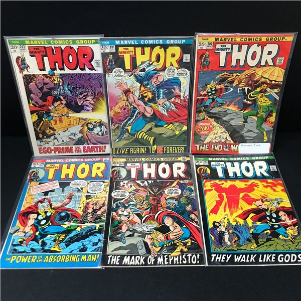 LOT OF 6 MIGHTY THOR COMICS - MARVEL COMICS