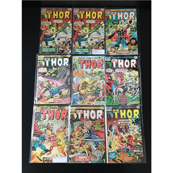 LOT OF 9 THOR COMICS - MARVEL COMICS