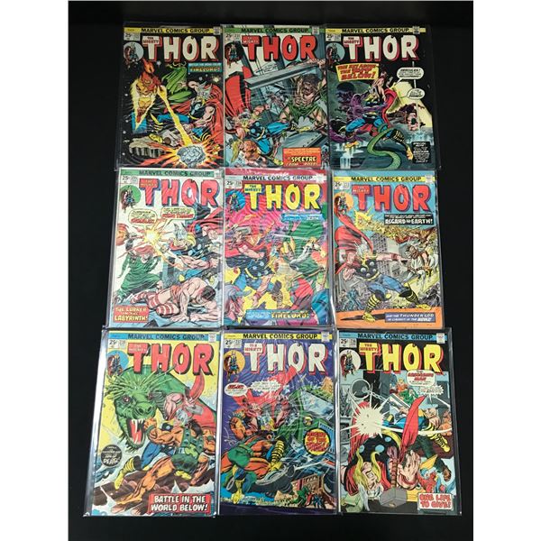 LOT OF 9 THOR COMICS #230 - #238 - MARVEL COMICS