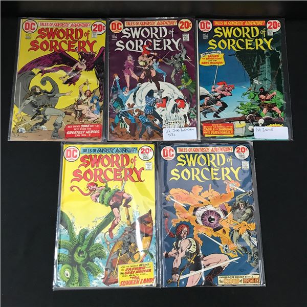 LOT OF 5 SWORDS OF SORCERY COMICS #1 - #5 - DC COMICS