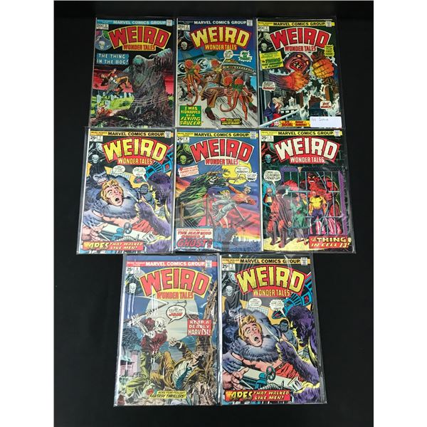 LOT OF 8 WEIRD WONDER TALES COMICS - MARVEL COMICS