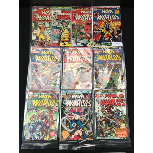 LOT OF 9 WAR OF THE WORLDS COMICS - MARVEL COMICS