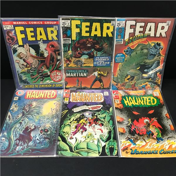 LOT OF 6 SCARY COMICS - CHARLTON & DC COMICS