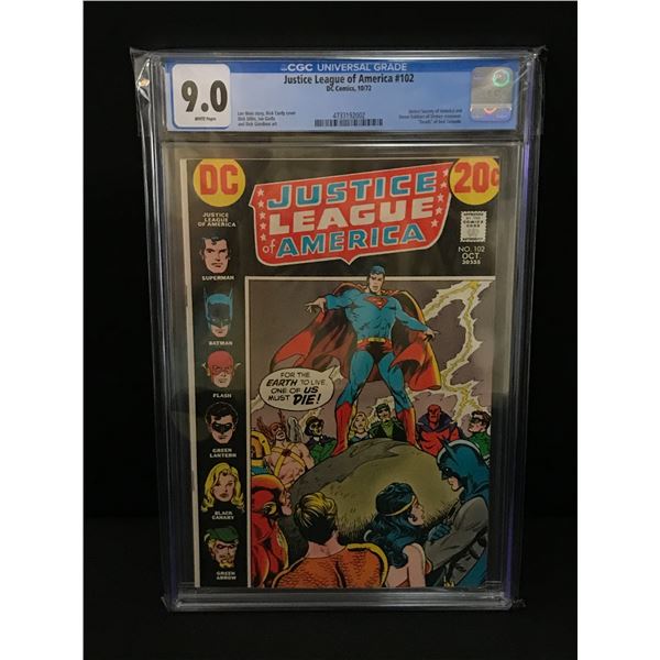 JUSTICE LEAGUE OF AMERICA #102 BY DC COMICS - CGCG GRADE 9.0