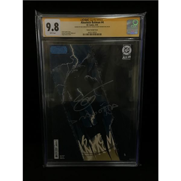 ABSOLUTE BATMAN #4 BY D.C COMICS - CGC GRADE 9.8