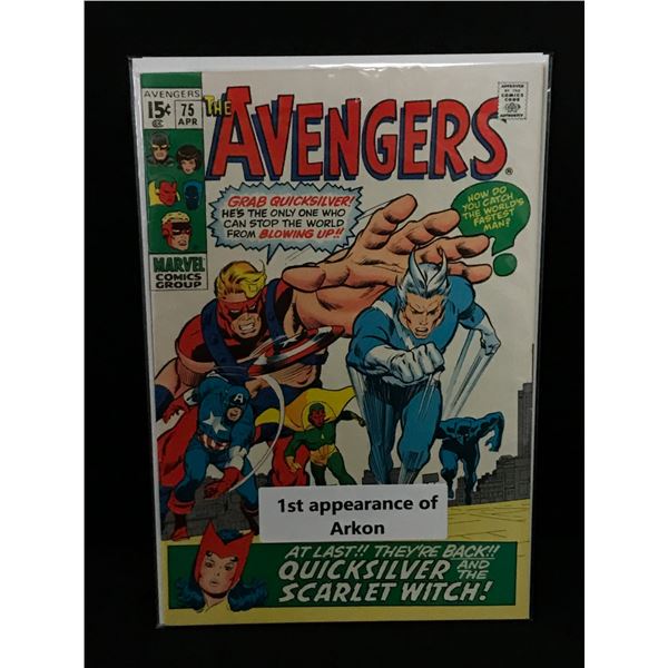 THE AVENGERS #75 1ST APP OF ARKON - MARVEL COMICS